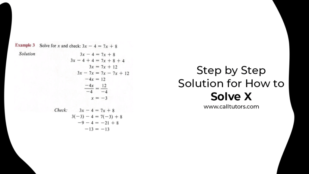 how to solve x