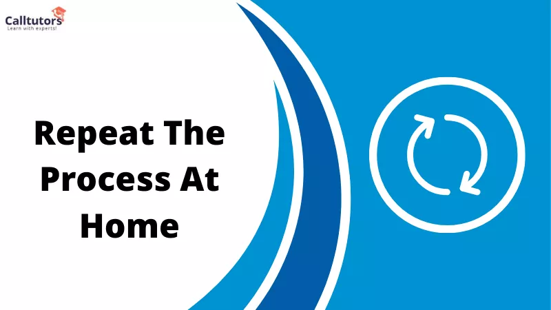Repeat the process at home.