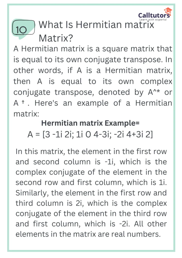 10. Hermitian Matrix