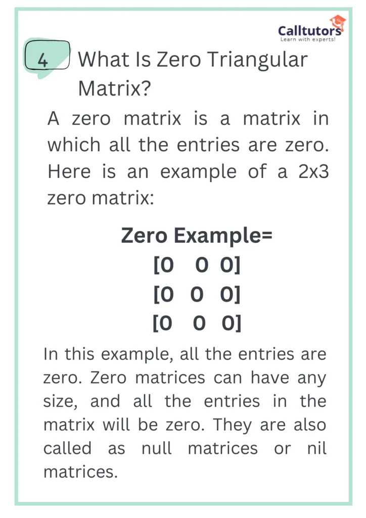 4. Zero Matrix