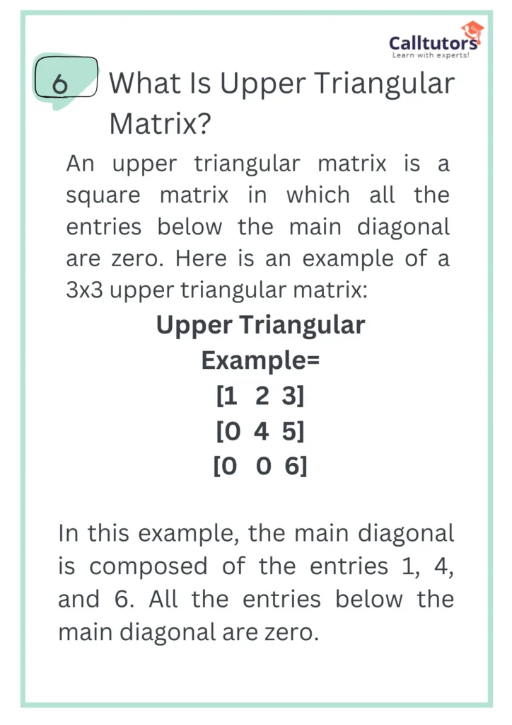 6. Upper Triangular Matrix