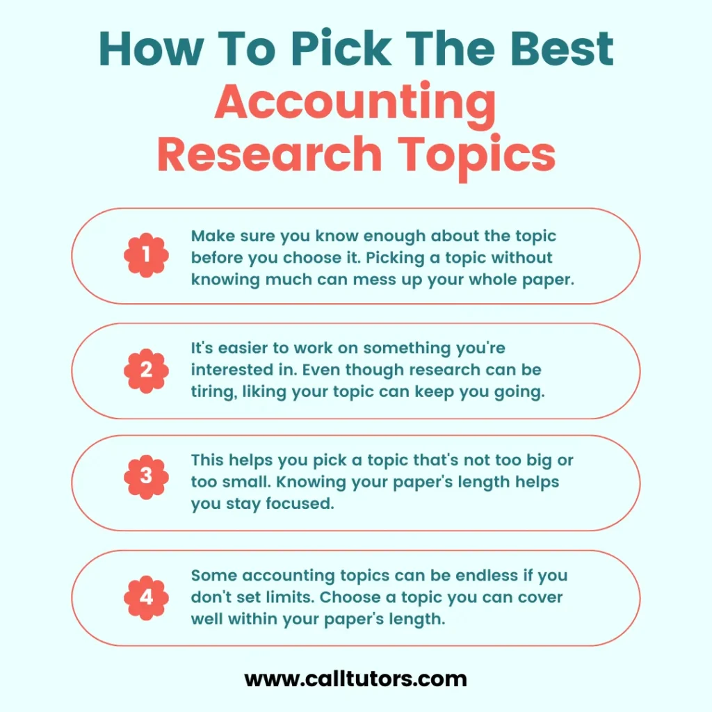 this image shows How To Pick The Best Accounting Research Topics