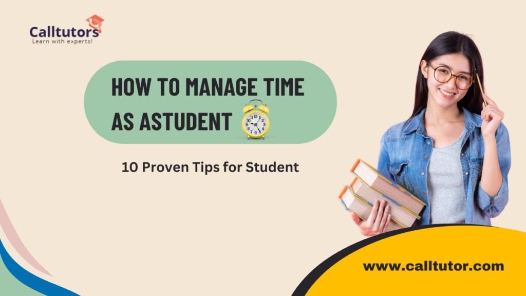 how to manage time as astudent