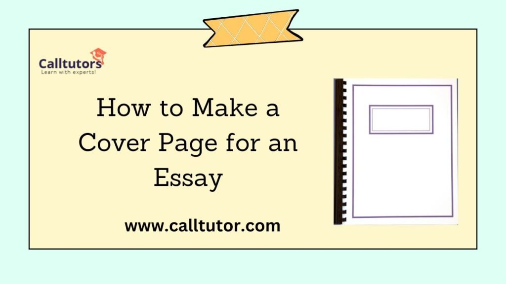How to Make a Cover Page for an Essay