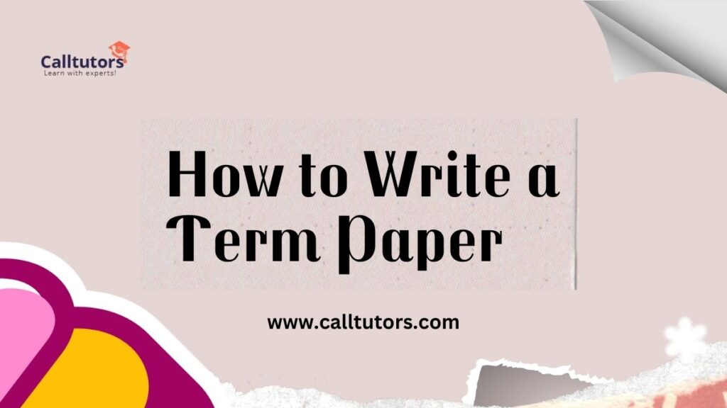 How To Write A Term Paper