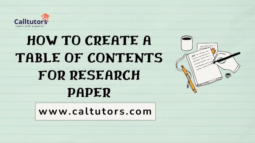 Table of Contents for Research Paper