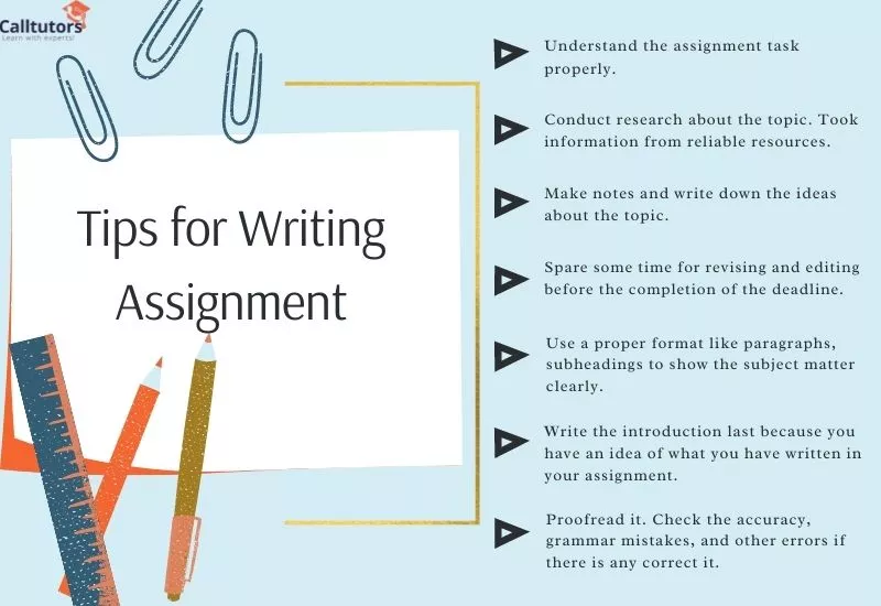 Tips For Writing Assignment